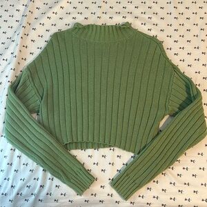 Pacsun LA Hearts Green Cropped Turtleneck Sweater Size XS